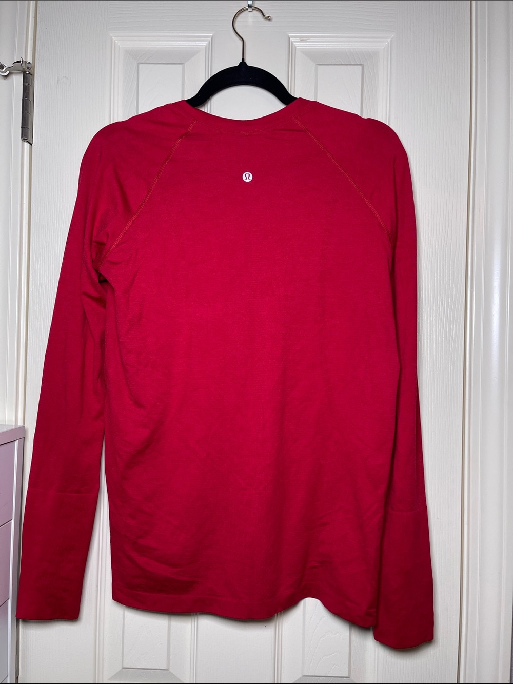 lululemon athletica Long-Sleeve Crew Top in Rose Red